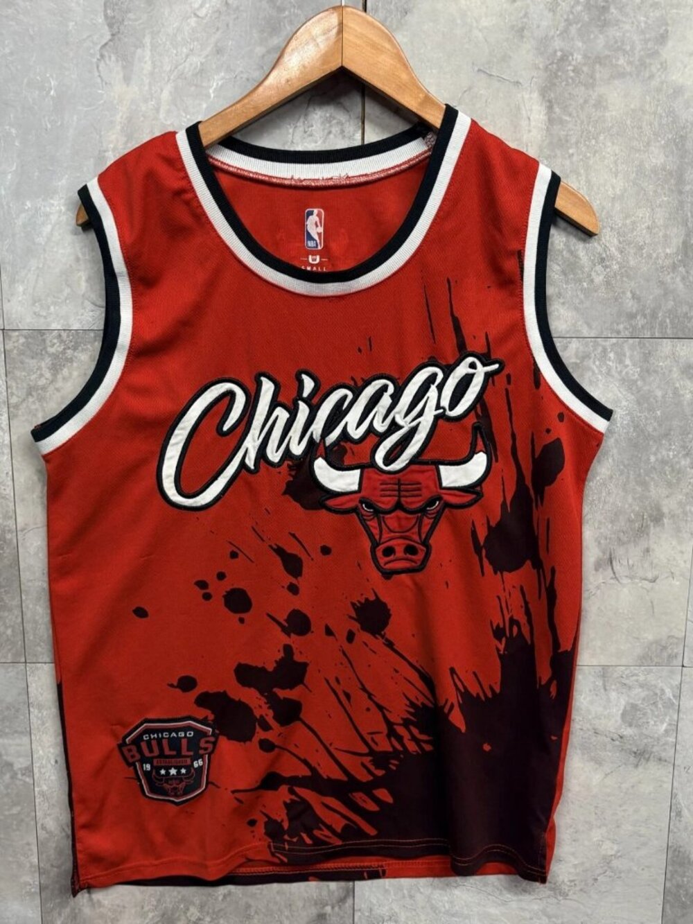 UNK Chicago Bulls 1966 Splatter Jersey S